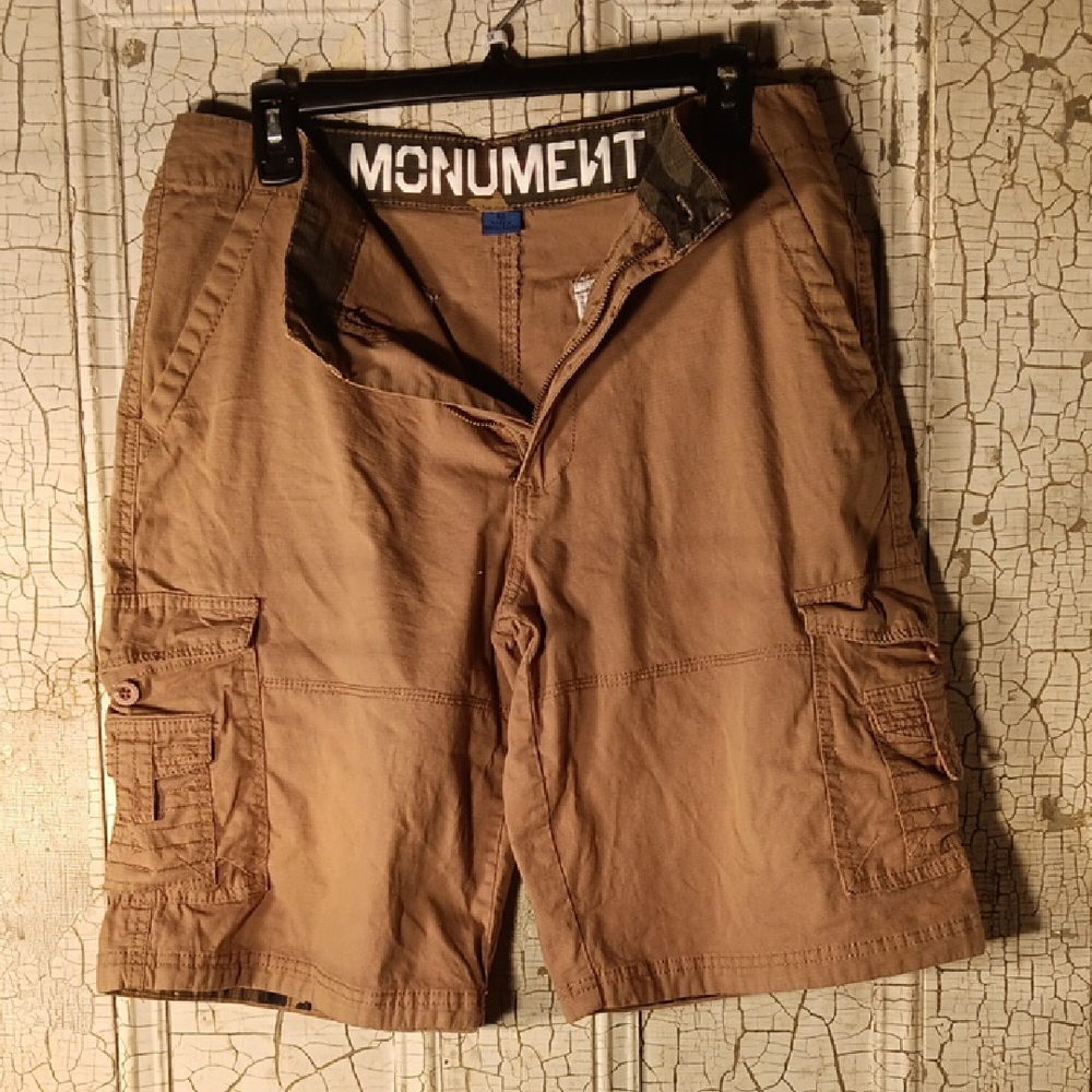 Brown Cargo Shorts with Durable Cotton Blend